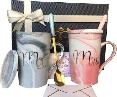 Mr And Mrs Mugs Set Engagement / Anniversary Gift For Couples